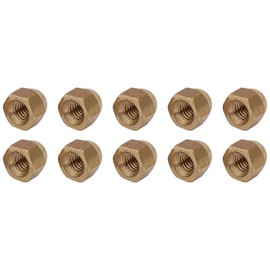 METALLIXITY Acorn Cap Nuts(M4x0.7mm) 15Pcs, Brass Acorn Dome Cap Head Hex Nuts - for Industrial Mechanical Equipment, Gold Tone