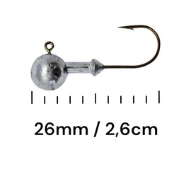 PRO FILSTAR Pack of 5 Jig Heads 4 g with Fishing Hooks N4 - Jig Head for Rubber Fish - Jig Heads Hooks - Jig Head Set - Fishing Hooks - Jig Head - Sports Set - Fishing Accessories - Fishing