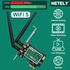 NETELY Dual Band Wireless-AC 1200Mbps PCIE WiFi Adapter with Bluetooth
