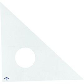 ALVIN 131C-10 45-Degree/90-Degree 10" Clear Professional Acrylic Triangle - 10" inch