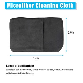 Ohleats Car Screen Cleaner, 4.13"×4.13" Square Microfiber Auto Screen Cleaning Pad, Foldable Touch Screen Cleaner Cloth for Vehicle Dashboard LCD Display, Interior Car Accessories (Long Square)