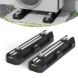 Powrocket Floor Mounting Base Kit for Mini Split Air Conditioner,2 Pack Floor Mounting Base Pad,Heavy-Duty Anti Vibration Isolator Mount for 9000-36000BTU,Support Up to 1100 lbs