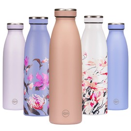 GH Bottle, Stainless Steel, 500 ml, Cuban Sand, Reusable Vacuum Metal Thermos Flask, Water Bottle, Leak-Proof Insulated Thermos Flask, BPA-Free Insulated Flask for Sports, Office