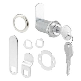 Defender Security U 9950KA - Cerradura de cajón y clóset (llave similar) - Asegura archivos y cajones importantes, 1-3/8 pulgadas, acero inoxidable fu