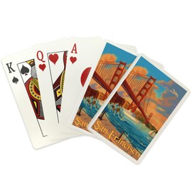 Lantern Press San Francisco, California, Golden Gate Bridge (52 Playing Cards, Poker Size Card Deck with Jokers)