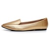 VenusCelia Funkier Zapatos planos para mujer, Dorado Pu, 6 US