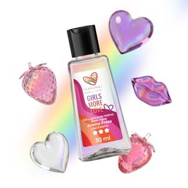 Gel De Estimulación Sensorial Femenina 30ml - More Girls Love Yaakunaj Love Is Love - Base de Agua -Transparente - Aroma Fresa - Hipoalergénico - Lubricante Personal para Mujer