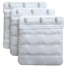 Chanie Women Pack of 3 Soft Comfortable 3 Hooks Bra Extender,6.1cm x 5.8cm