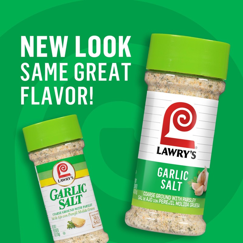Lawry’s Garlic Salt, Coarse Ground with Parsley, No MSG Added,