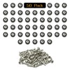 50 Small Round Rubber Feet with Screws - Chopping Boards