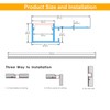 LIGHTOTECH Plaster-in LED Channel 6 Pack 6.6FT/2 Meter Trim Edge