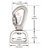 XQIGI Locking Dog Leash Clips 2 PCS, Snap Hook Quick