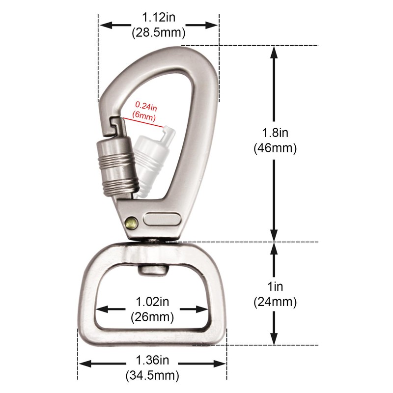 XQIGI Locking Dog Leash Clips 2 PCS, Snap Hook Quick