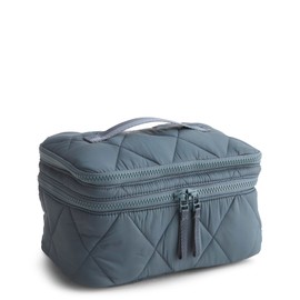 Vera Bradley Featherweight Brush Up Cosmetic Case, Dark Slate