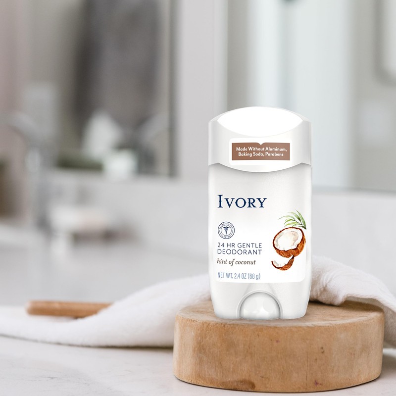 Ivory Aluminum Free Deodorant, Hint of Aloe, All Day Protection,