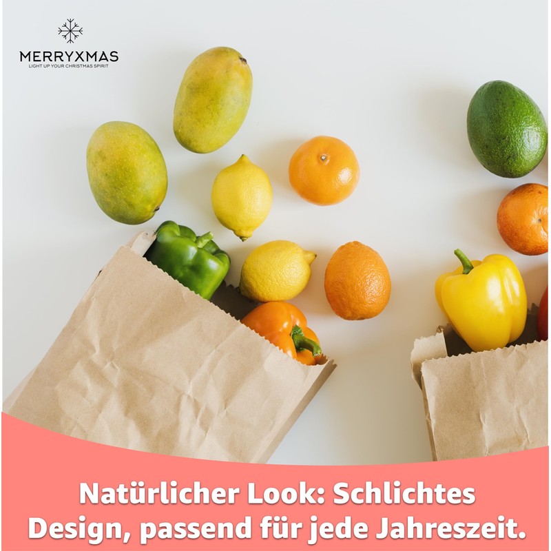 MERRYXMAS 50x Stück Beutel 26 x 17 cm - EXTRA