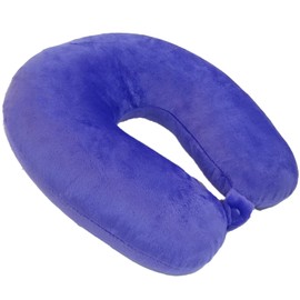 Wolf Essentials Adult Cozy Soft Microfiber Neck Pillow, Compact, Perfect for Plane or Car Travel, Purple