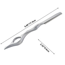 Coufce 11 Pieces Hair Styling Razor Stainless Steel Hair Cutting Texturizing Razors Hair Thinning Comb 10 Pieces Replacement Spare Blades(Silver)