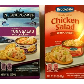 Ready to Eat Combo Pack - (1) Tuna Salad with Crackers By Northern Catch & (1) Chicken Salad with Crackers By Brookdale