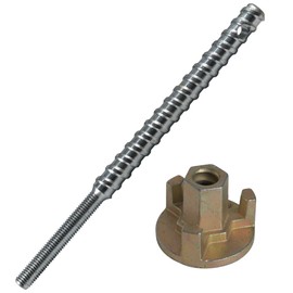 Märkische Diamantwerkzeuge 1 x Cord Thread Rod with Wing Nut, Diameter 17 x 250 mm, M12, Stainless Steel, Class 2B, Mounting Element for Masonry