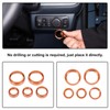 MACHSWON Car Centre Console Button Circle Cover Air Conditioner Volume
