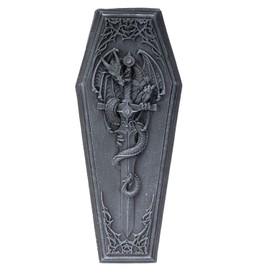Summit Collection Gothic Dragon Sword Coffin Keepsake Box Collectible Sculpture Trinket Box 10 Inches