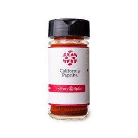 Savory Spice California Paprika - Paprika Seasoning Powder | Savory Sweet Paprika Spice for Homemade BBQ Rubs, BBQ Sauces & Chili Powders (Medium Jar - Net: 1.85 oz)