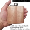 The Mountain Calls Hip Flask Wood with Engraving. Gift Skiing