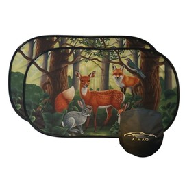 AIMAQ Car Sun Shade for Kids and Babies - UV Protection Sun Visor for Car Windows and Side Windows, Anti-Glare and Heat Protection.Foldable Perfect for Travel and Car Accessories