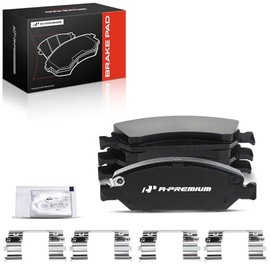 A-Premium Juego de pastillas de freno de disco de cerámica delanteras compatibles con modelos Select Infiniti, Nissan y Suzuki - G20, G35, I30, I35, 350Z, Altima, Cube, Juke, Maxima, Sentra, Versa, SX4, con hardware, 4 piezas