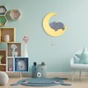 Lumipets Lighted Elephant on Moon, Nursery Night Light, Wall Mounted
