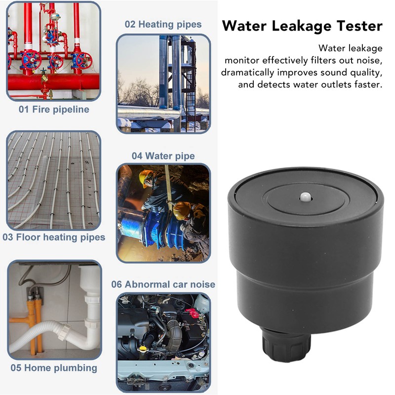 Water Pipe Leak Detector Portable Compact Rechargeable Wall Water Leakage