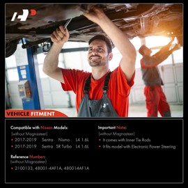 A-Premium - Electronic Power Steering Rack and Pinion Compatible with Nissan Sentra 2017 2018 2019 1.6L, Replaces 480014AF1A