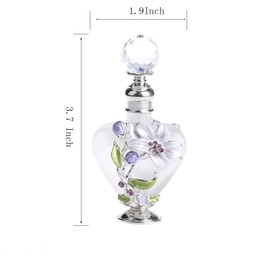 YU FENG Refillable Empty Flower Crystal Perfume Bottle Handmade Home Decor Lady Holiday Gift