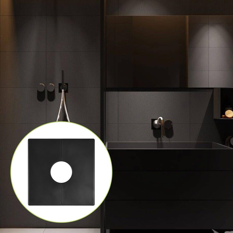 UFURMATE Pipe Wall Covers, 2Pcs ABS Plastics Square Escutcheon Plates