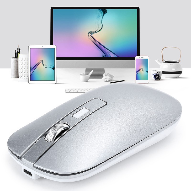 HXSJ Wireless Mouse DualMode Rechargeable for Bluetooth 5.1 Office Game