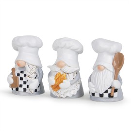 Hodao Chef Gnomes Decorations - Kitchen Home Decorations - Professional Chef Statue - Spring Decorations - Gift for Baking Enthusiasts(3pcs)…