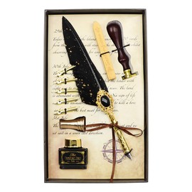 Tiardey 10 Piece Calligraphy Pen Set - Fountain Pen and Ink Set - Replaceable Nibs and Ink