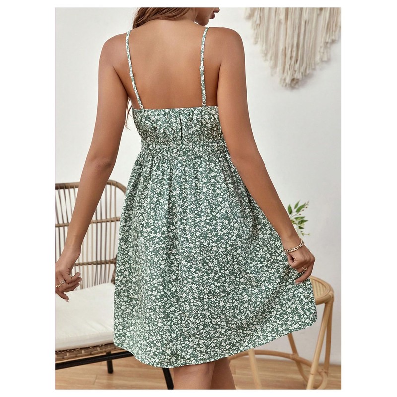 Floerns Women's Floral Maternity Dress Sleeveless Flared Hem Pregnancy Dresses