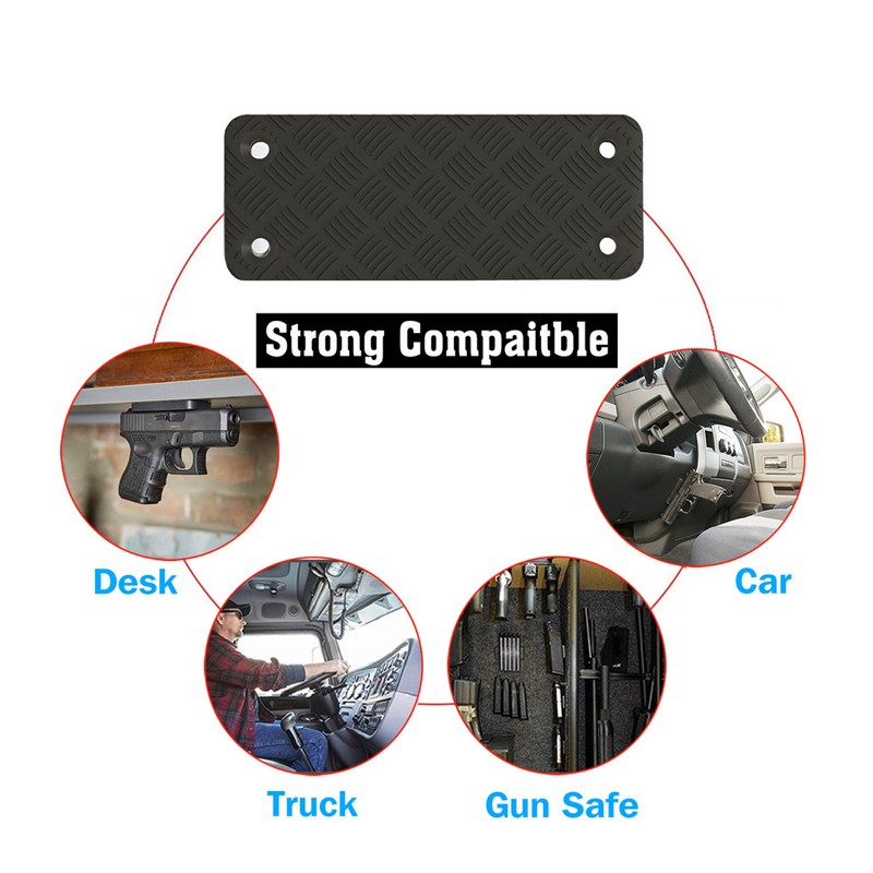 Rubber Coated Magnetic Gun Mount for Handguns Airguns Rifle and