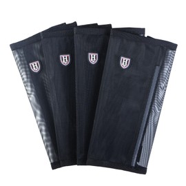 Harrison Howard Loose-Fitting Horse Fly Leggings Breathable, Tear-Resistant Fine Mesh Leg Guards Stay-on Comfortable Fly Boots (Set of 4) Black Yearling