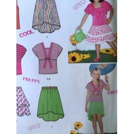 Simplicity Pattern 1675 Girls Skirts, Knit Top and Bolero SUEDEsays Collection Sizes 3-4-5-6