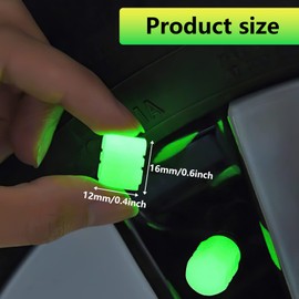 Tapones para válvula de neumático brillantes, 8 tapas de tallo para válvula de neumático brillantes, tapas para válvula de neumático universales que brillan en la oscuridad para auto, bicicleta, SUV, motocicletas, camiones (verde)