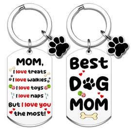 Wrpixe Dog Mom Gifts Dog Keychain Dogs Lovers Gifts for Women Teen Funny Dogs Gift for Mom Mama Women Cute Pet Moms Gift for Puppy Moms Girl Birthday Christmas Mothers Day Presents for Puppy Mama