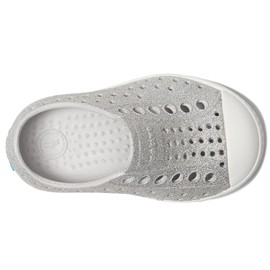 Native Shoes Kids Womens Jefferson Bling Glitter (Toddler/Little Kid) Disco Bling/Shell White 7 Toddler M