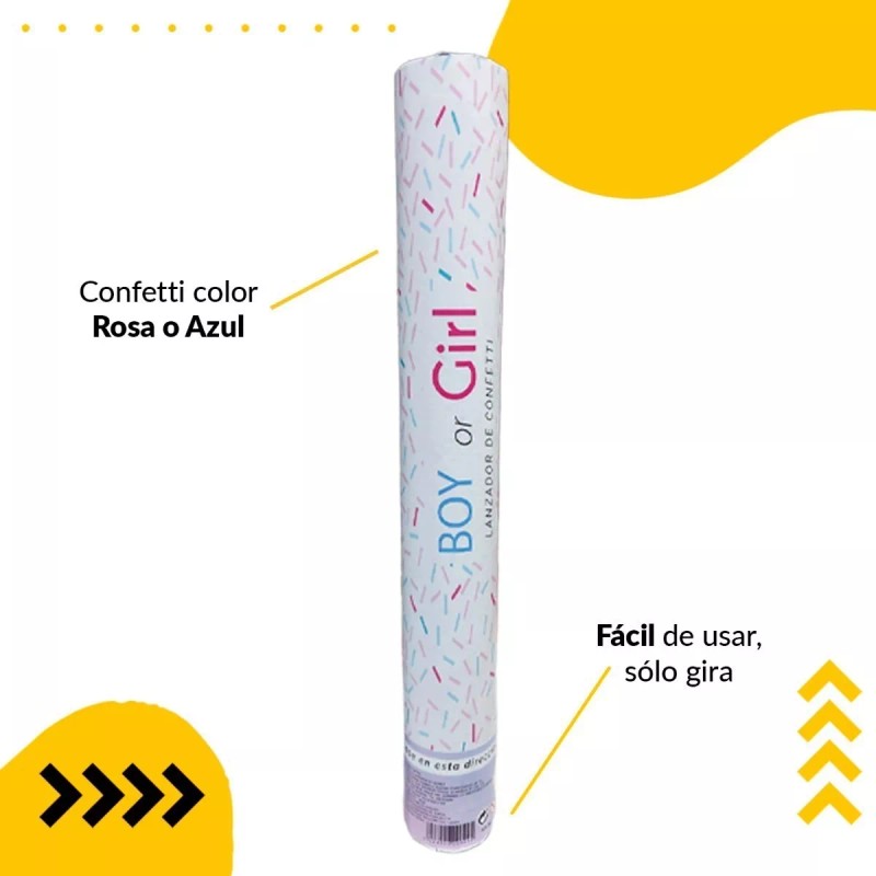 Satnam Bazuca De Confeti Chico 28cm. Revelación Género Azul O