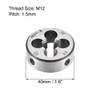sourcing map M12 X 1.5 Metric Round Die, Machine Thread