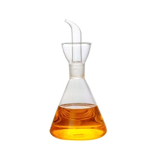 BESTonZON Vinegar Oil Carafe Dispenser Oil Dispenser Oil Bottle without Drip Spout for Grilling/BBQ/Baking/Salad/Roasting/Soy Sauce 125 ml (Transparent)