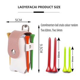 LAOYEFACAI Golf Bag Outdoor Golf Ball Wash Bag Waist Hanging Keychaingolf Small Belt Bag Portable Mini Golf Ball Protection Bag (Pink)
