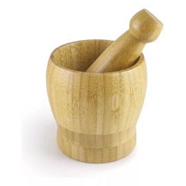 Ibili Mortero O Molcajete De Bambu 10 X 11 Cm Marca Ibili